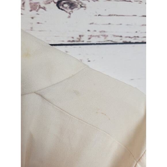 NWT Vtg Evan Picone Button Up Shirt Ivory 100% Silk Short Sleeve Women's Size 12 - Picture 14 of 15